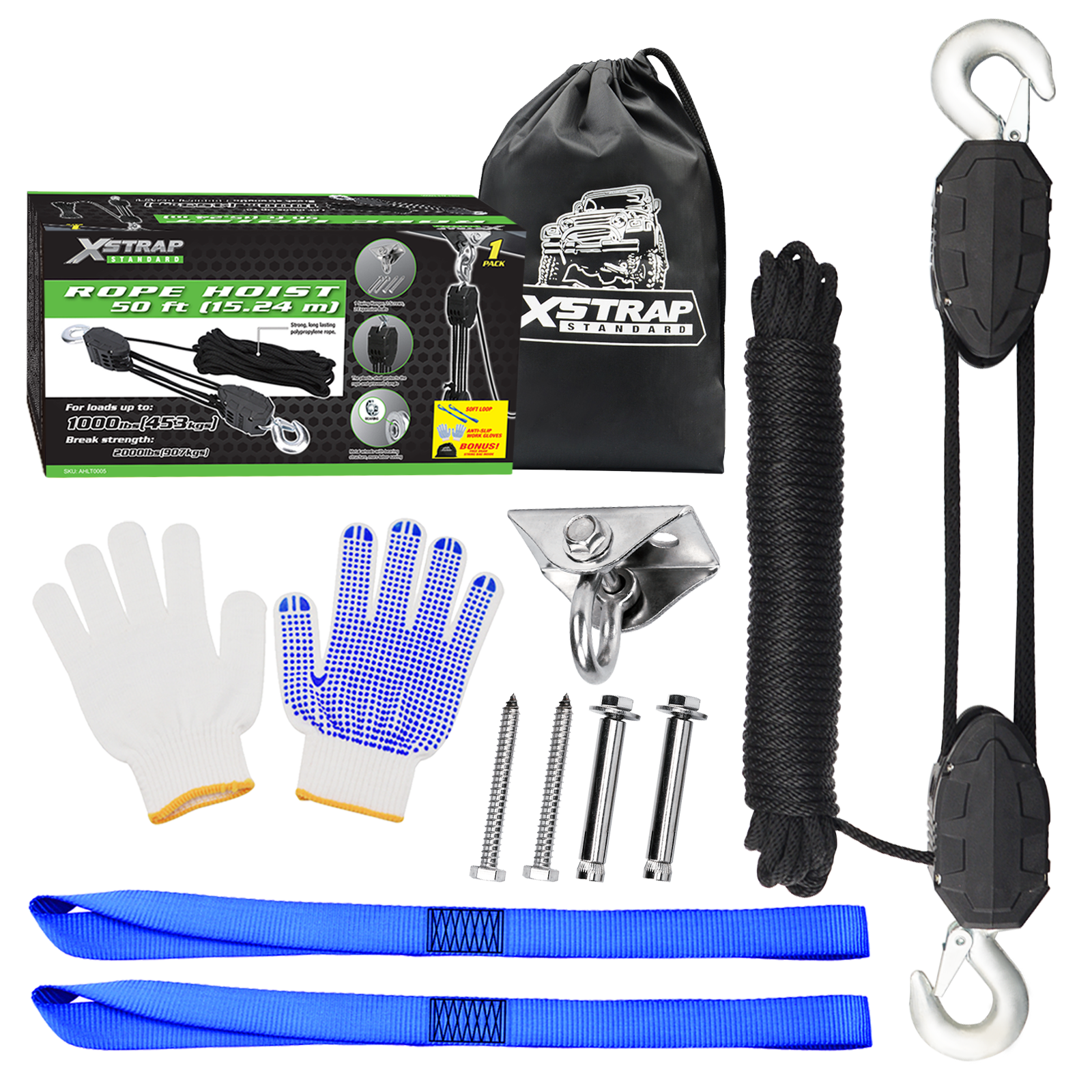 Xstrap AHLT0005 Sustav remenica za užad od 50 stopa 1000 LB