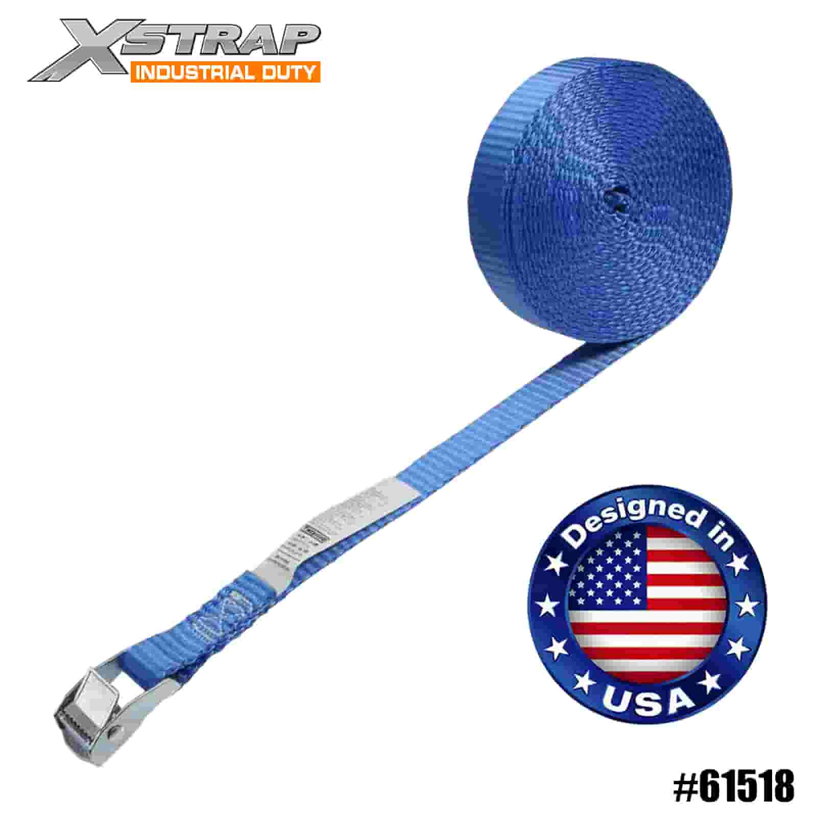 Xstrap 61518 1” x 15’ plavi beskonačni remen s kopčom 166 lb SWL